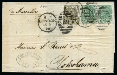 1873 (Dec 5) Wrapper from London to JAPAN with 187