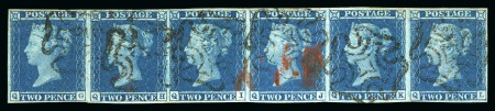 1841 2d Blue specialised group with multiples, sha