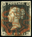 Stamp of Great Britain » 1840 1d Black and 1d Red plates 1a to 11 1840 1d Black group of 11 singles, a pair, 1d red 