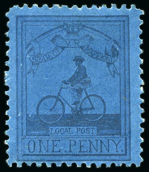 Stamp of South Africa » Mafeking 1900 1d Deep blue on blue Major Goodyear mint hr, 