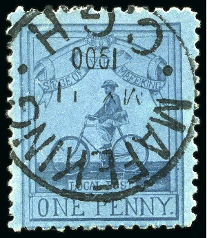 Stamp of South Africa » Mafeking 1900 1d Pale blue on blue Major Goodyear cancelled