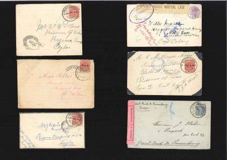 Stamp of South Africa » Anglo Boer War 1901-02, Group of 10 covers, various frankings and