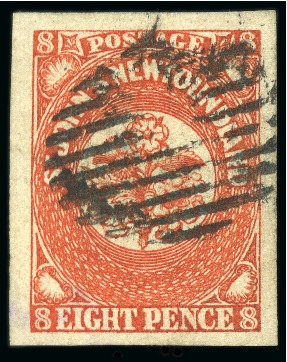 Stamp of Canada » Newfoundland 1857-64 8d Scarlet-Vermilion used, large margins, 