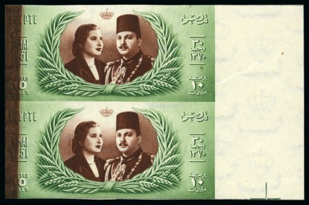 1951 Royal Wedding, 10m green and red-brown, mint 