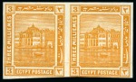1921-22 Harrisson 3m orange pair, 10m blue single 
