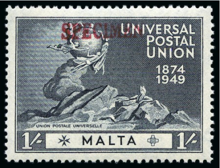 Stamp of Malta 1949 UPU complete mint set of four all showing SPE