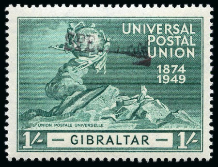 Stamp of Gibraltar 1949 UPU complete mint set of four all showing SPE
