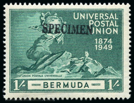 Stamp of Bermuda 1949 UPU complete mint set of four all showing SPE