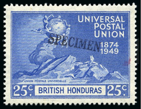 Stamp of British Honduras 1949 UPU complete mint set of four all showing SPE