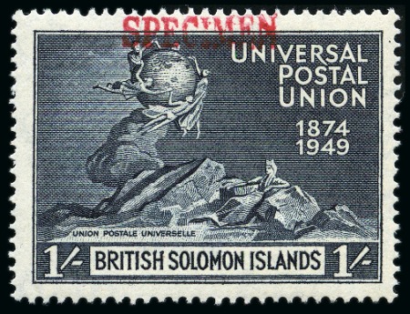 Stamp of British Solomon Islands 1949 UPU complete mint set of four all showing SPE