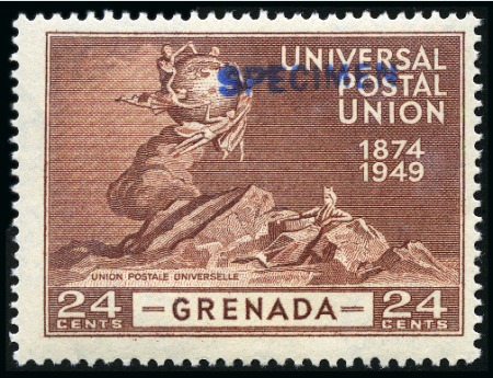 Stamp of Grenada 1949 UPU complete mint set of four all showing SPE