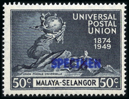 Stamp of Malaysia » Malaysian States » Selangor 1949 UPU complete mint set of four all showing SPE
