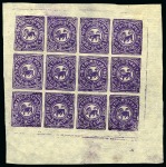 1/2tr. Deep Lilac, unused complete sheet of 12, ce