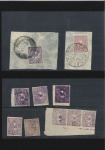 1/2 tr. Violet lot: Seven singles comprising two v