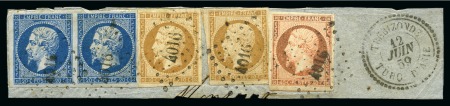 Stamp of Palestine and Holy Land » Palestine French Levant Offices TREBIZONDE PC 4016 sur 7 timbres Empire ND (10c, 2
