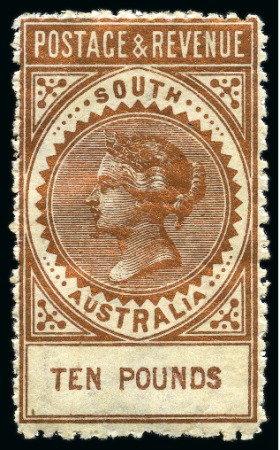 Stamp of Australia » South Australia 1886-96 £10 Bronze, perf.11 1/2-12 1/2, wmk uprigh