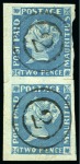Stamp of Mauritius » 1848-59 Post Paid Issue » Early Impressions (SG 6-9) 1848-59 Post Paid 2d blue on thin greyish white, e