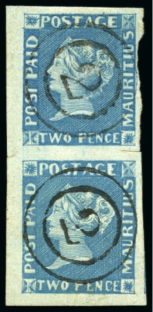 1848-59 Post Paid 2d blue on thin greyish white, e