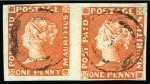 Stamp of Mauritius » 1848-59 Post Paid Issue » Intermediate Impressions (SG 10-15) 1848-59 Post Paid 1d vermilion on bluish, intermed