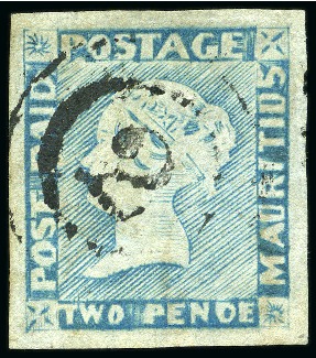 1848-59 Post Paid 2d light blue on thin bluish, la