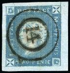 Stamp of Mauritius » 1859 Lapirot Issue » Early Impressions (SG 36-37) 1859 Lapirot 2d deep blue, early impression, posit