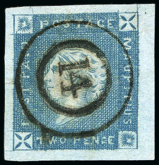 1859 Lapirot 2d deep blue, early impression, posit