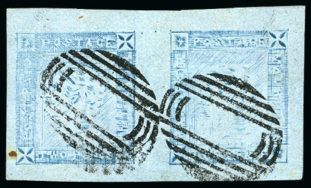 Stamp of Mauritius » 1859 Lapirot Issue » Worn Impressions (SG 39) 1859 Lapirot 2d blue on bluish, worn impression, h