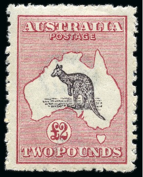 Stamp of Australia » Commonwealth of Australia 1915-27 £2 Roo purple-black and pale rose, mint wi