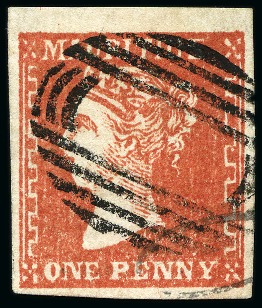 1859 Dardenne 1d red, fresh colour and good to lar