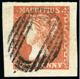 Stamp of Mauritius » 1859 Dardenne Issue (SG 41-44) 1859 Dardenne 1d dull vermilion, an exceptionally 