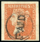Stamp of Mauritius » 1859 Dardenne Issue (SG 41-44) 1859 Dardenne 1d dull vermilion, neat circular PAI
