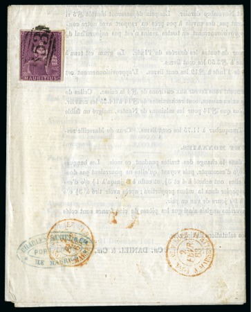 1862 Reissued as 1d, single franking for printed m