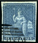 1858-62 No value in blue, prepared for use but not