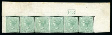 1863-72 CC 9d yellow-green, exceptional corner str