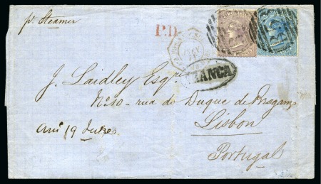 Stamp of Mauritius » Later Issues 1860-63 De La Rue no watermark 9d dull purple toge