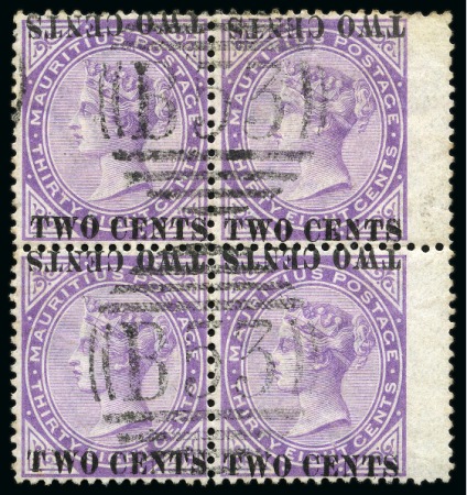 Stamp of Mauritius » Later Issues 1891 Surcharged 2c on 338c bright purple, error su