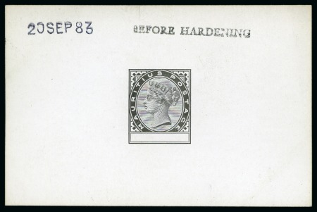 Stamp of Mauritius » Later Issues 1883-94 Die Proofs in black on glazed card, 1c BEF
