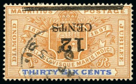 1902 Surcharged 12c on Jubilee 36c, error surcharg