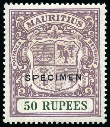 Stamp of Mauritius » Later Issues 1921-26 Script CA 1c to 50r, set of 18 with SPECIM
