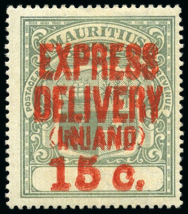 Express delivery 1904 15c grey-green error surchar