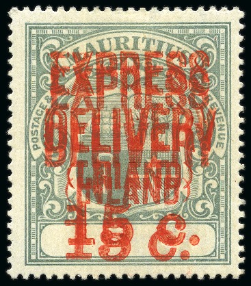 Stamp of Mauritius » Later Issues Express delivery 1904 15c grey-green error surchar
