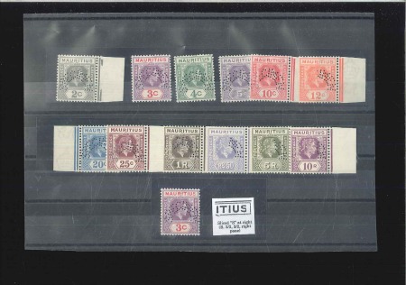 Stamp of Mauritius » Later Issues 1938-49 George VI 2c to 10r set of twelve perforat