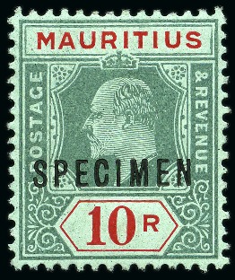 Stamp of Mauritius » Later Issues 1910 1c to 10r, set of 15 with SPECIMEN ovpt mint,