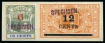 1887-1902 range of handstamped SPECIMEN (Samuel NA