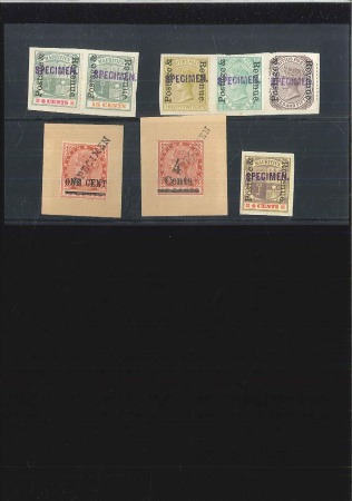 Stamp of Mauritius » Later Issues 1902 Overprinted Postage & Revenue 4c to 2r50 hand