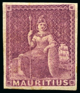 Stamp of Mauritius » 1858-62 Britannia Issues (SG 26-35) 1859 No value 9d dull magenta fine mint with large