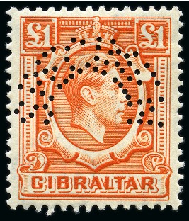 Stamp of Gibraltar COLLECTIONS: 1925-47, Mint nh SPECIMEN group incl.