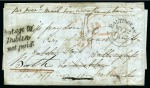 Stamp of India 1840 & 1847 Pair of covers; 1847 cover "per overld