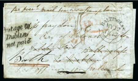 1840 & 1847 Pair of covers; 1847 cover "per overld