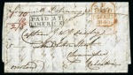 1840 & 1847 Pair of covers; 1847 cover "per overld